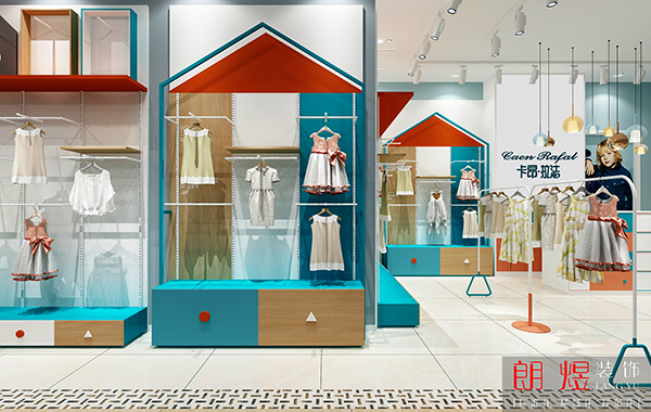 現(xiàn)代童裝實體店鋪裝修效果圖