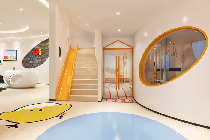 滑梯、樓梯-UE少兒英語培訓機裝修設計效果圖