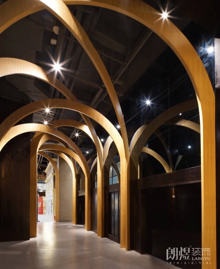 創(chuàng)意書(shū)店裝修-走廊效果圖