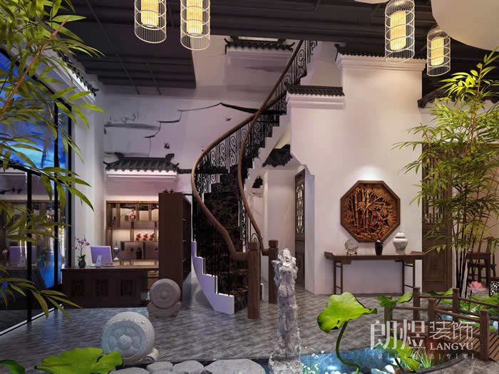 復(fù)合型多功能茶樓效果圖