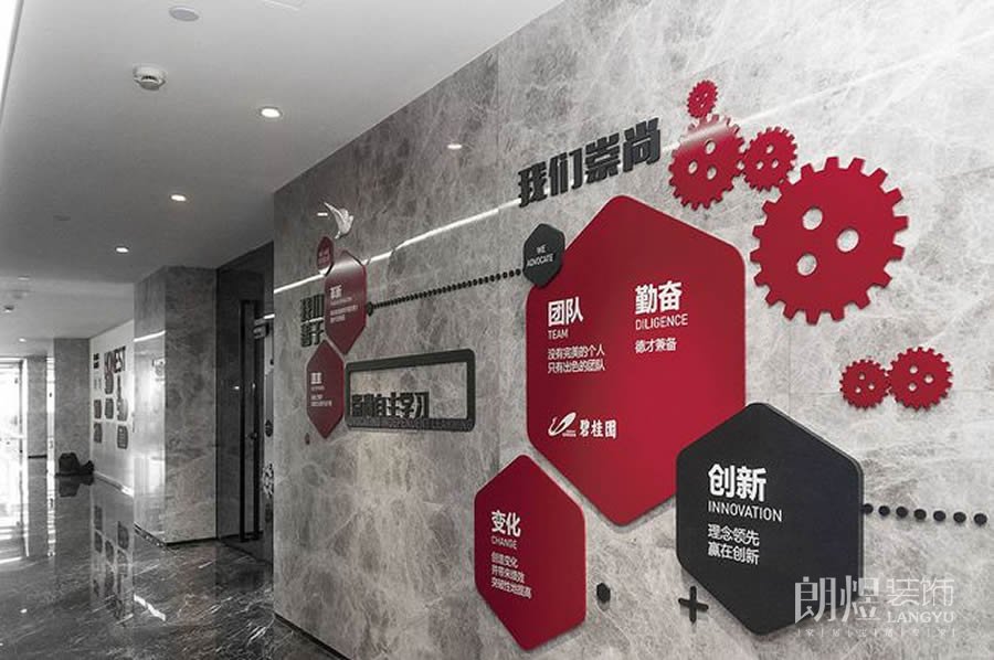 辦公室文化墻裝修設計實景圖2