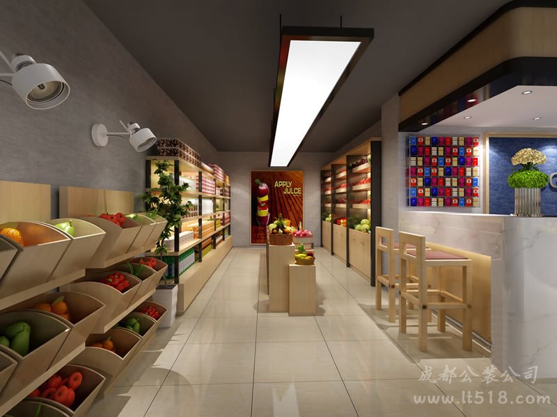 60平水果店鋪裝修設計