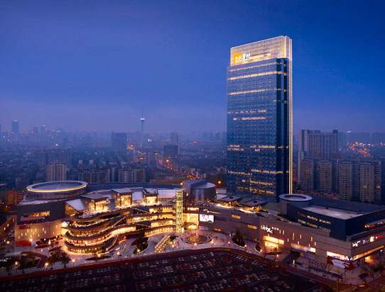 成都華潤(rùn)大廈辦公寫(xiě)字樓裝修效果圖