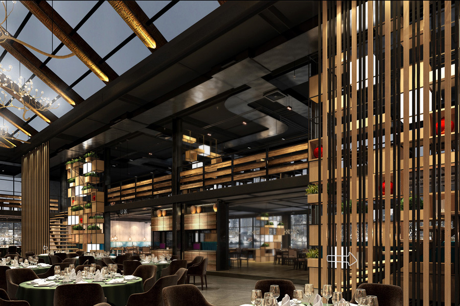 工業風廠房餐廳裝修設計效果圖欣賞