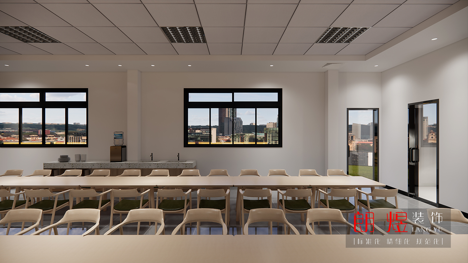 園區工廠員工食堂裝修改造設計效果圖