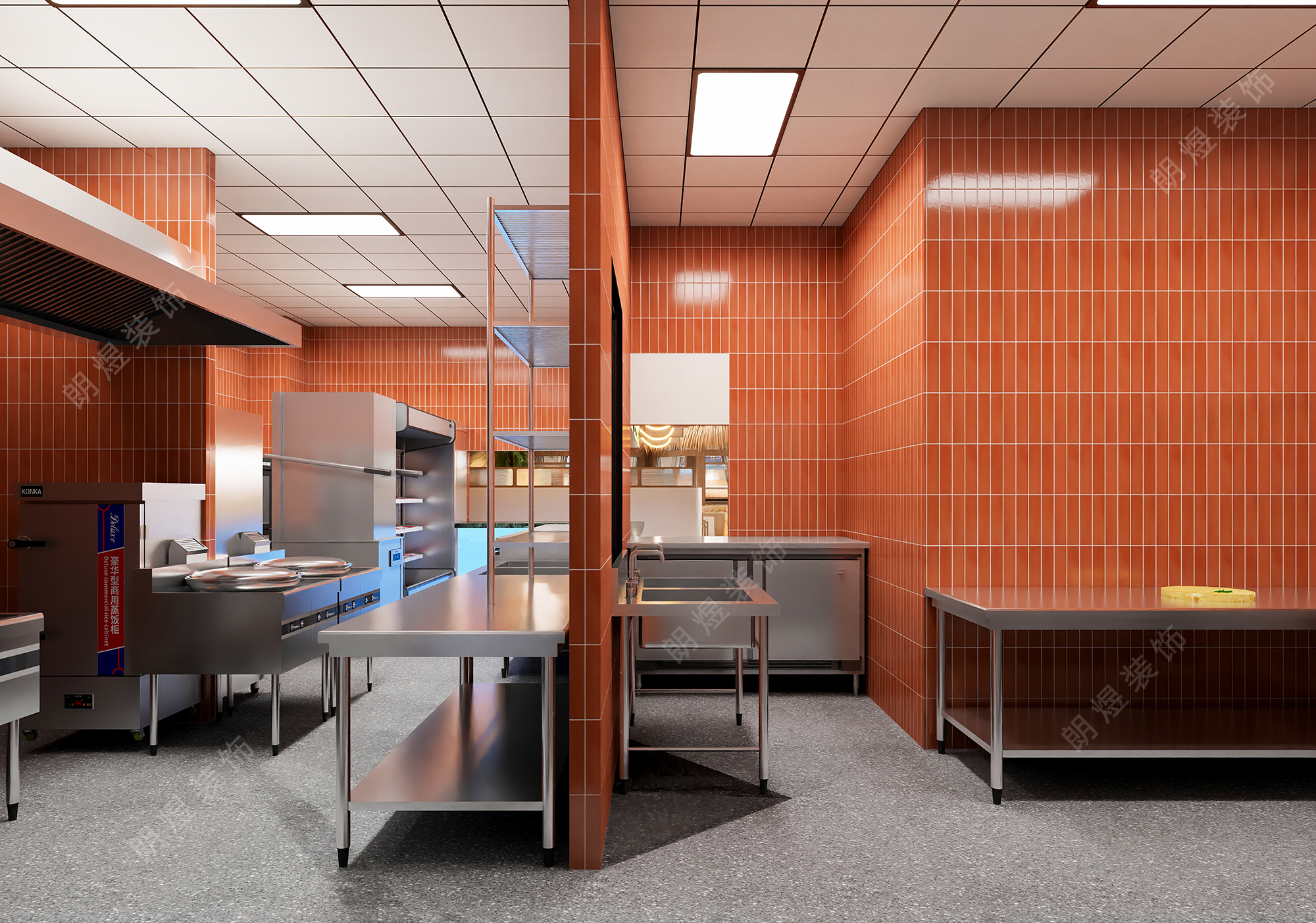 成都麻椰泰辣火鍋店設計裝修效果圖-廚房