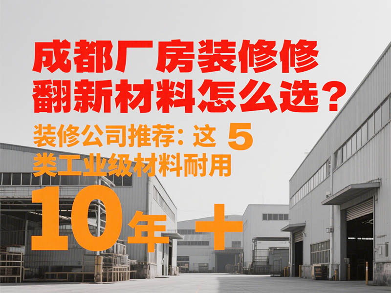 成都廠房裝修翻新材料怎么選？裝修公司推薦：這 5 類工業級材料耐用 10 年 +